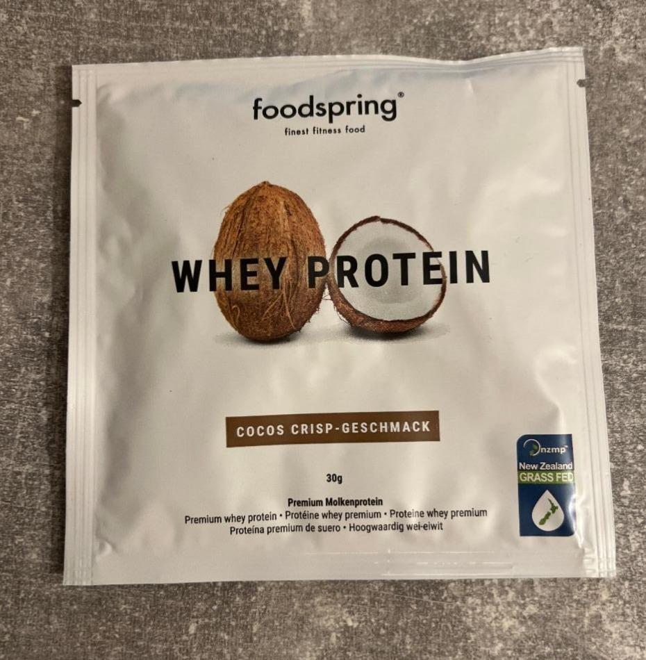 Fotografie - foodspring whey cocos crisp protein 