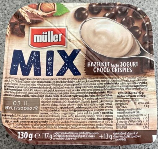 Fotografie - Müller Mix chantilly jogurt choco waffles