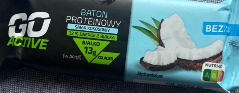 Fotografie - Baton proteinowy smak kokosowy Go Active