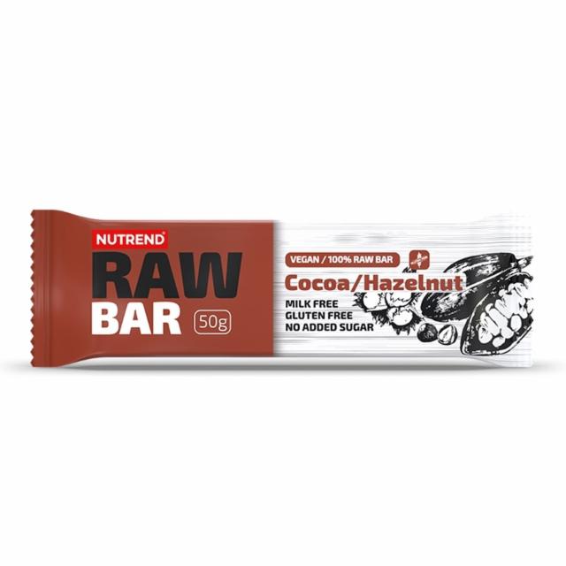 Fotografie - Raw bar cocoa hazelnut (kakao + lískový ořech) Nutrend