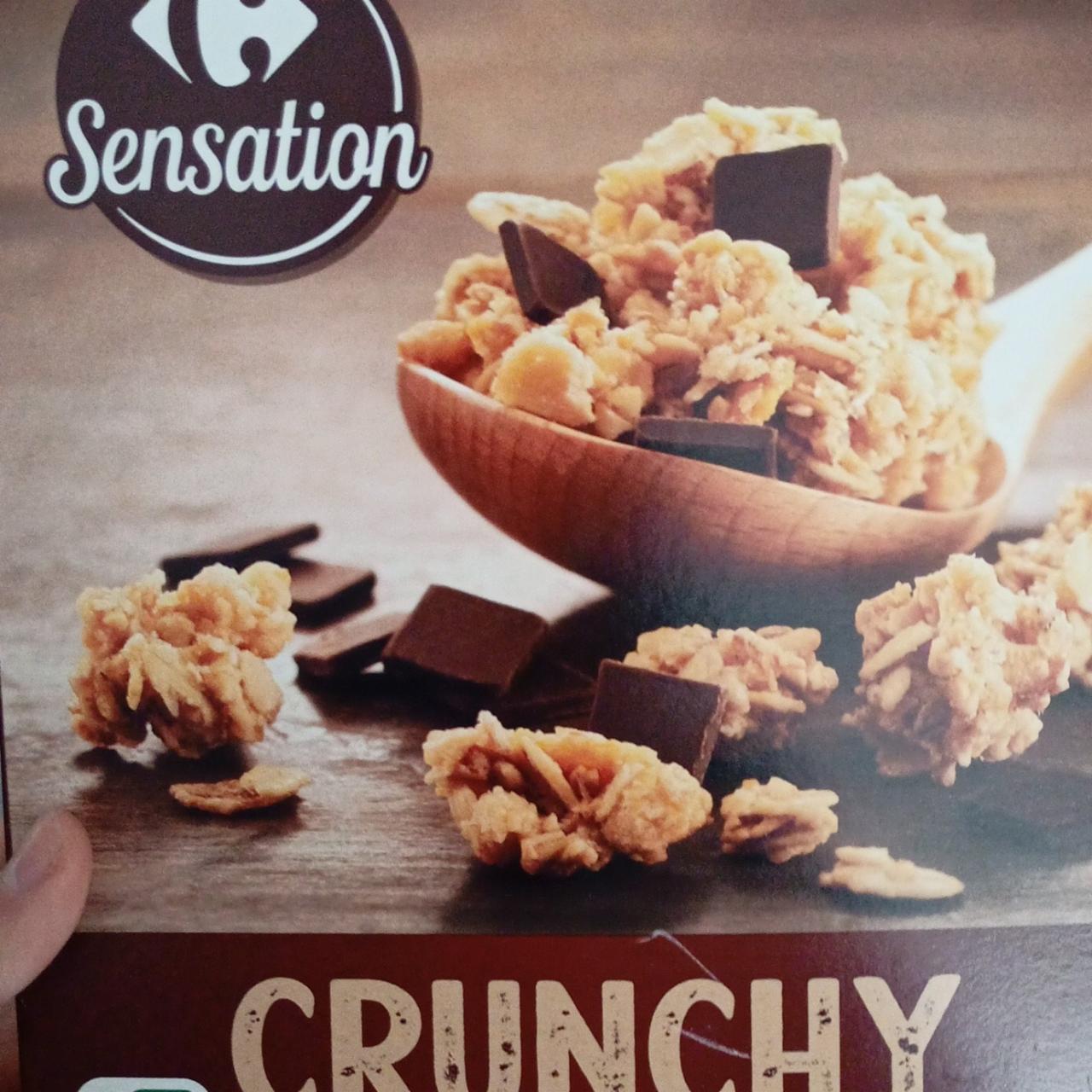 Fotografie - Crunchy dark chocolate Carrefour Sensation
