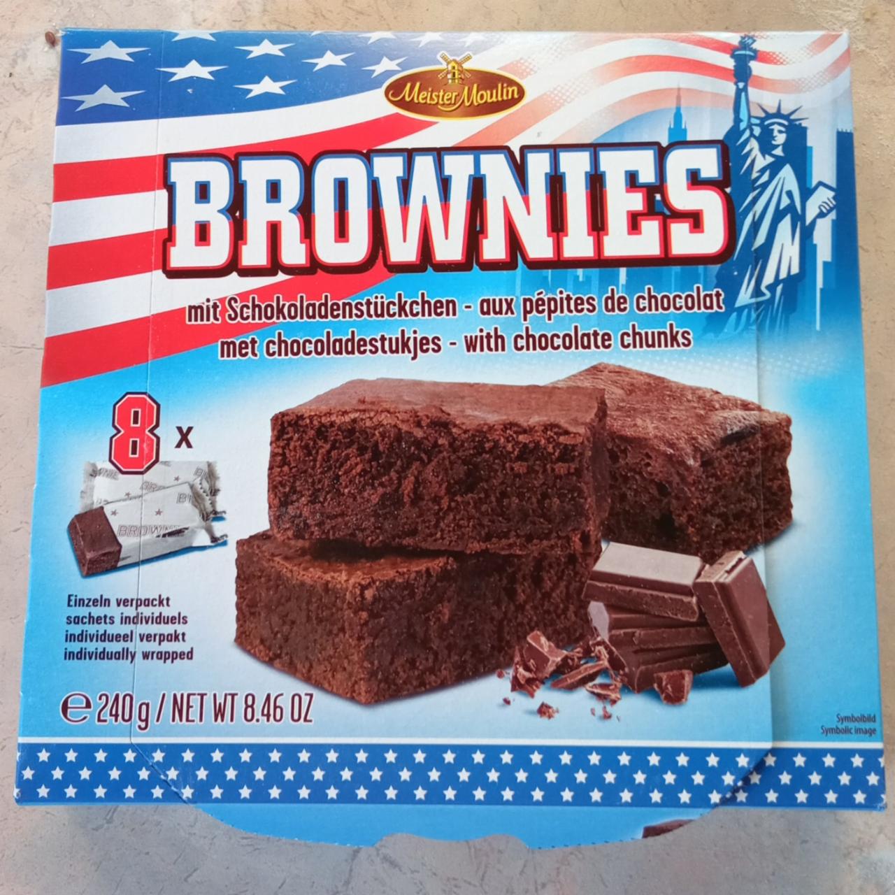 Fotografie - Brownies (čokoládové pečivo s kousky čokolády) Meister Moulin