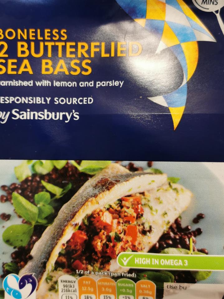 Fotografie - 2 Butterflied Sea Bass by Sainsbury's 