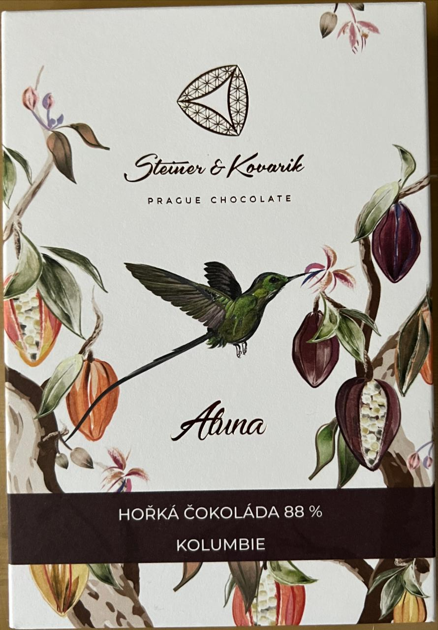 Fotografie - Aluna Hořká Čokoláda 88% Kolumbie Steiner&Kovarik Prague Chocolate
