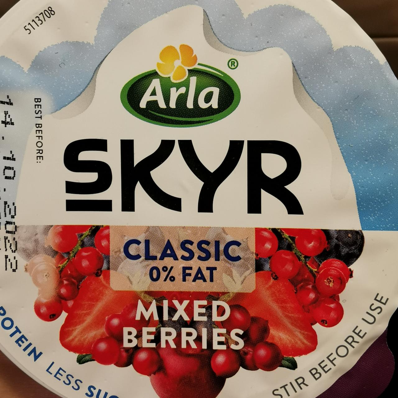 Fotografie - Skyr Mixed Berries 0% Fat Arla
