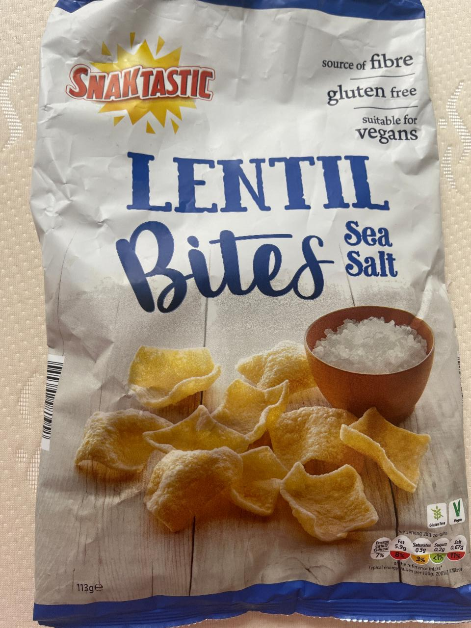 Fotografie - Lentil Bites Sea Salt Snaktastic