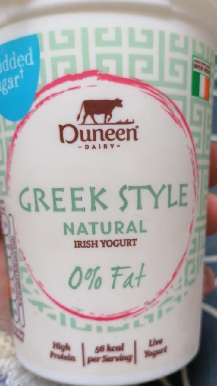 Fotografie - Greek Style Natural Irish Yogurt 0% Fat Duneen Dairy