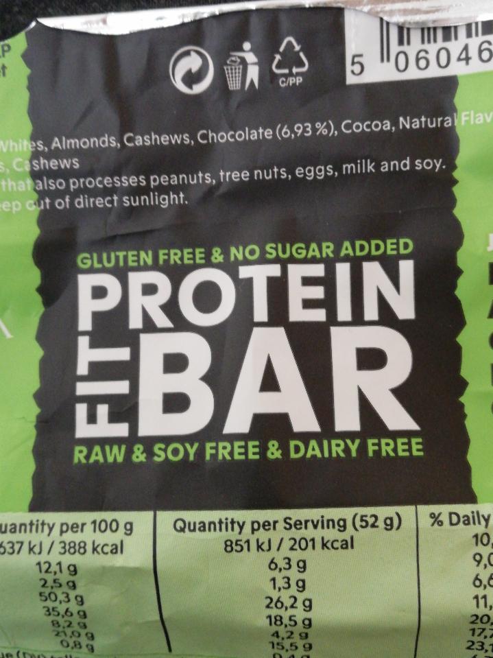 Fotografie - Avicenna food Protein fit bar s příchutí čokolády a datlí