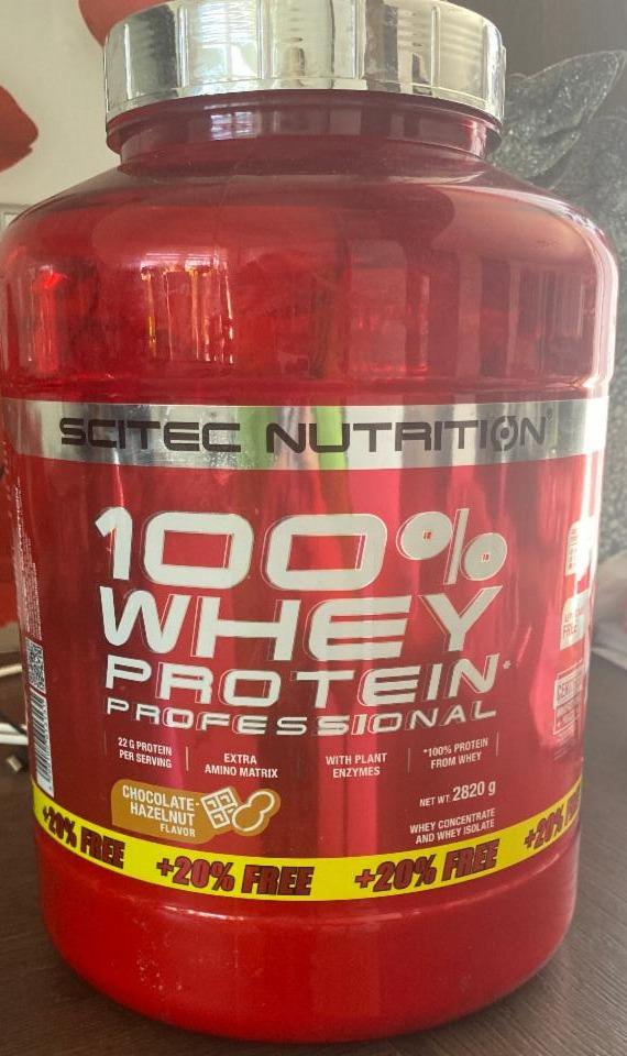 Fotografie - 100% Whey Protein Professional čokoláda oříšek Scitec Nutrition