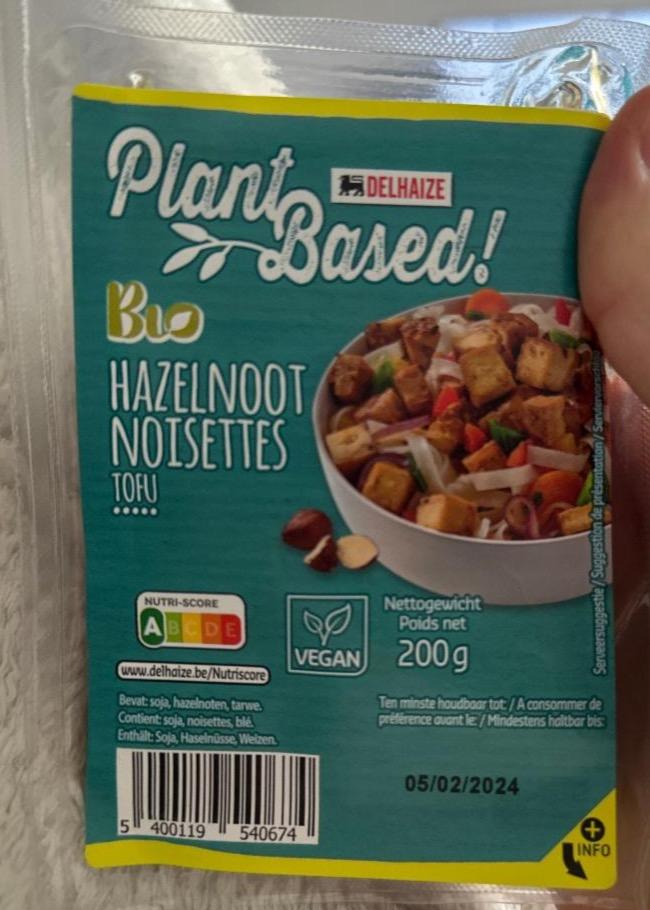 Fotografie - Plant Based! Bio Hazelnoot noisettes tofu Delhaize
