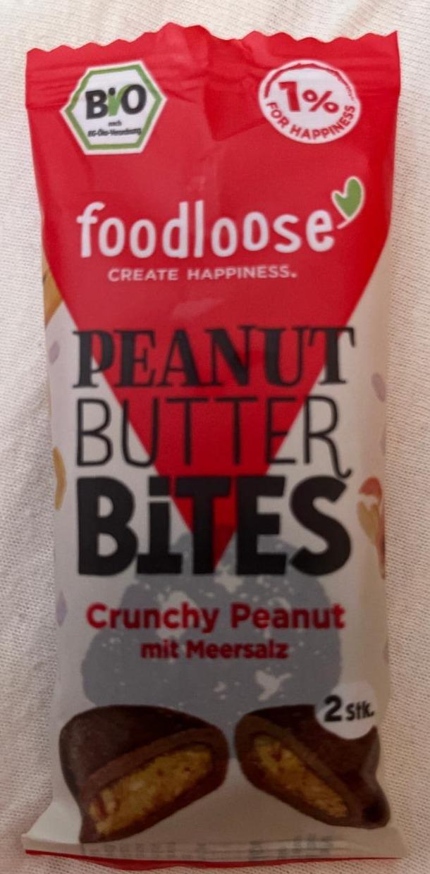 Fotografie - Bio Peanut Butter Bites Crunchy Peanut mit Meersalz Foodloose