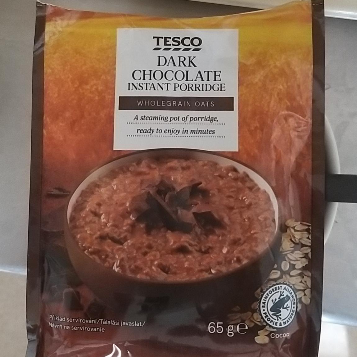 Fotografie - Dark chocolate instantn porridge Tesco
