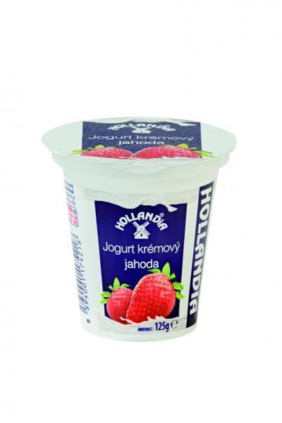 Fotografie - krémový jogurt jahoda Hollandia