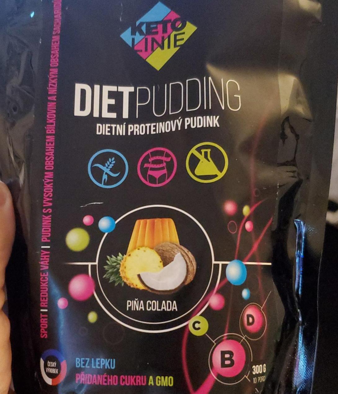 Fotografie - DietPudding Dietní proteinový pudink Piňa Colada KetoLinie