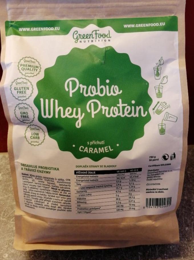 Fotografie - Probio Whey Protein Caramel GreenFood Nutrition