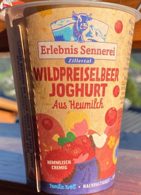 Fotografie - Wildpreiselbeer Joghurt aus Heumilch Erlebnis Sennerei