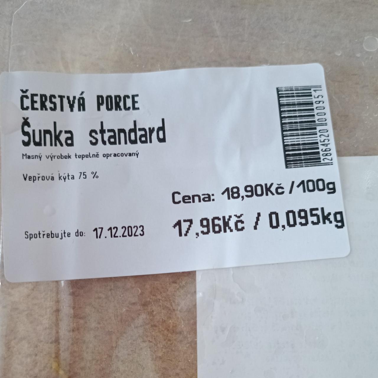 Fotografie - Šunka standard Čerstvá porce
