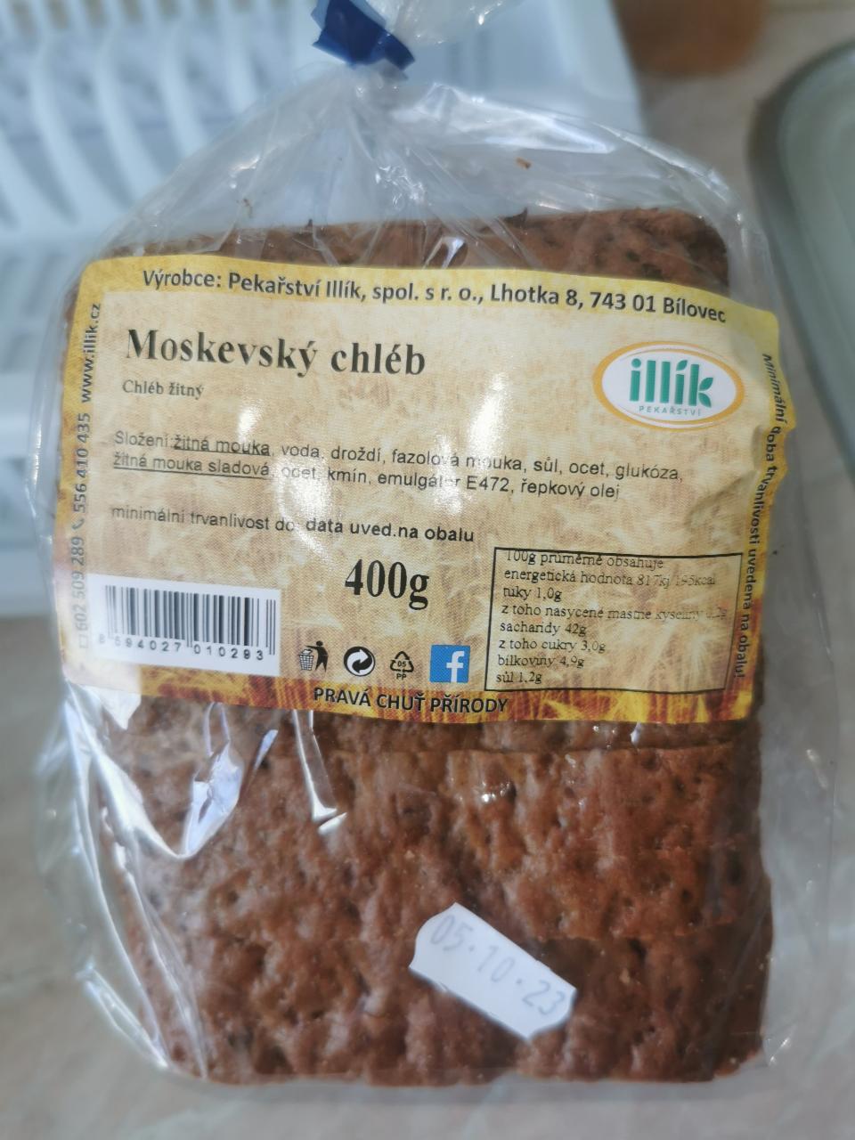 Fotografie - moskevský chléb žitný PRO - FIT