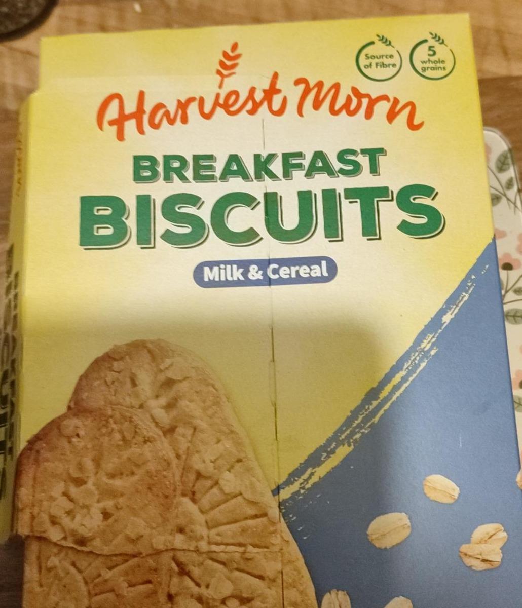 Fotografie - Breakfast Biscuits Milk & Cereal Harvest Morn