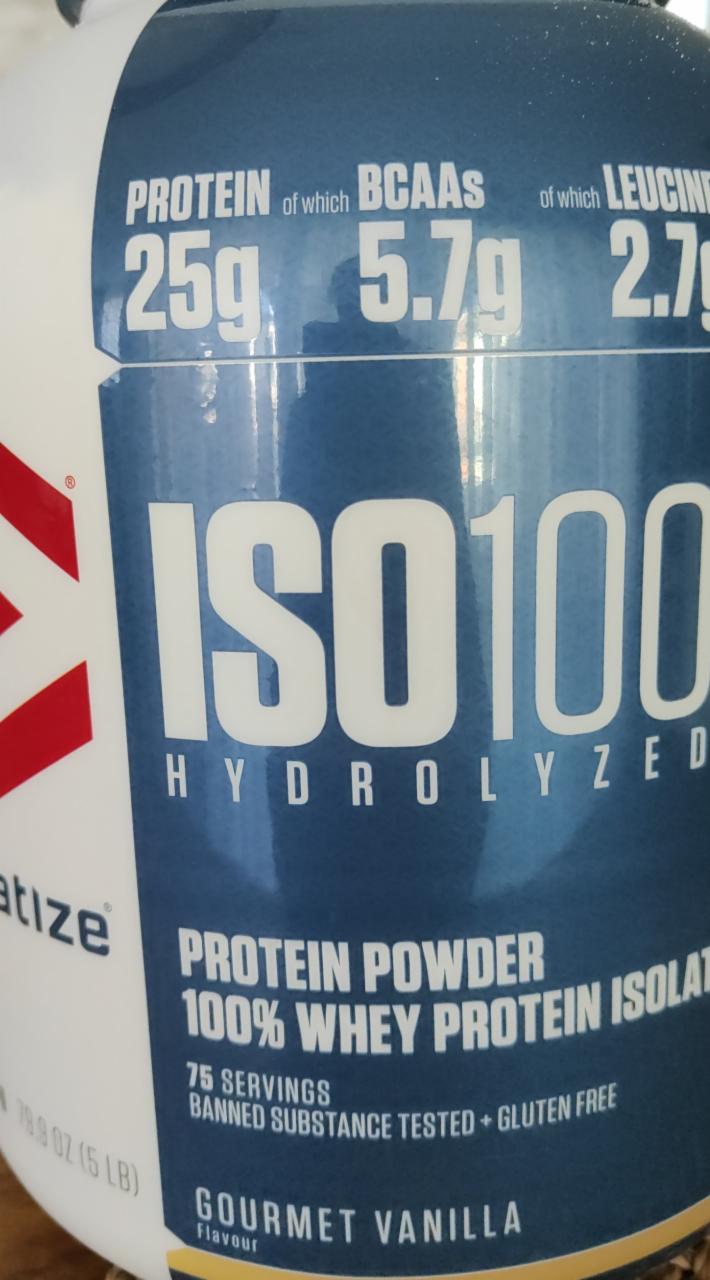 Fotografie - ISO 100 Hydrolyzed Protein Powder Gourmet Vanilla Dymatize
