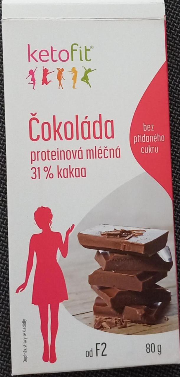 Fotografie - Čokoláda proteinová mléčná 31 % kakaa KetoFit