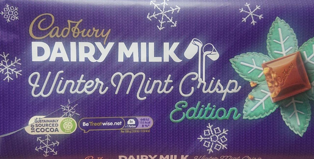 Fotografie - Dairy Milk Winter Mint Crisp Cadbury