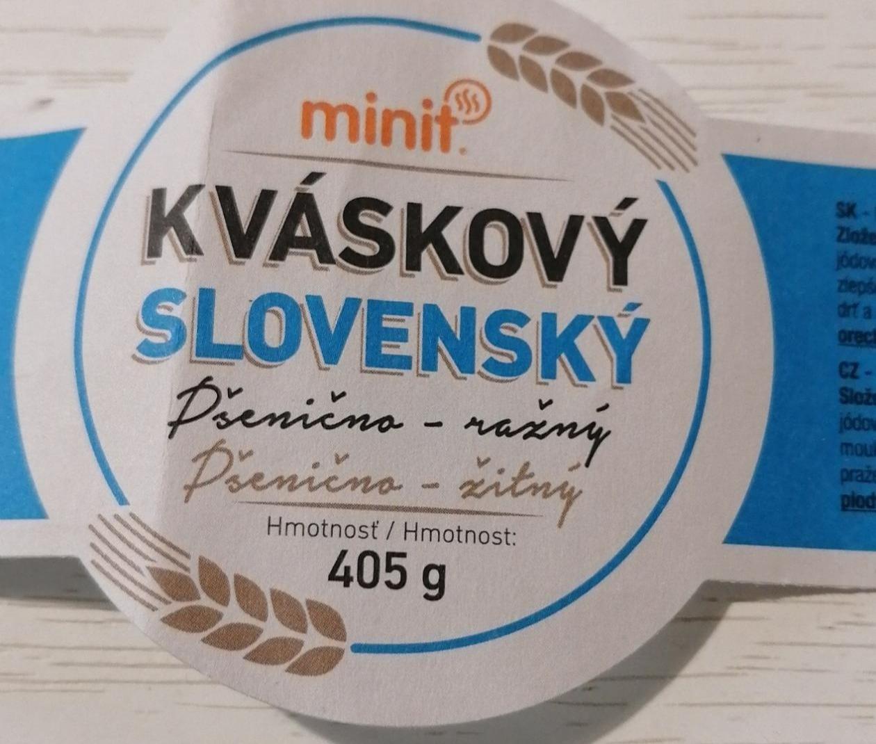Fotografie - Kváskový slovenský pšenično-žitný chléb Minit