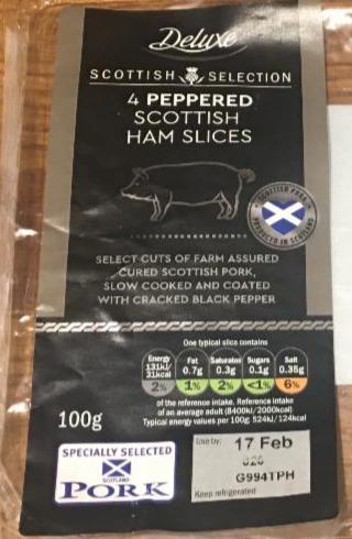 Fotografie - 4 peppered Scottish ham slices Deluxe