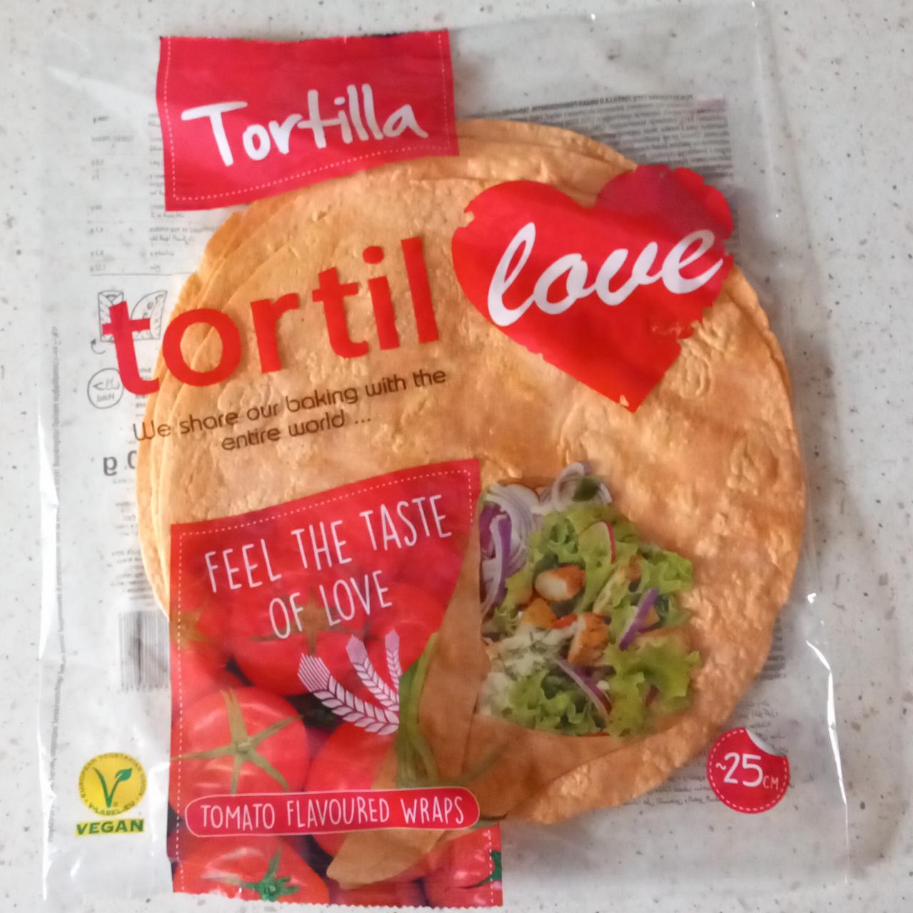 Fotografie - Tortilla Tomato Flavoured Wraps Tortil love