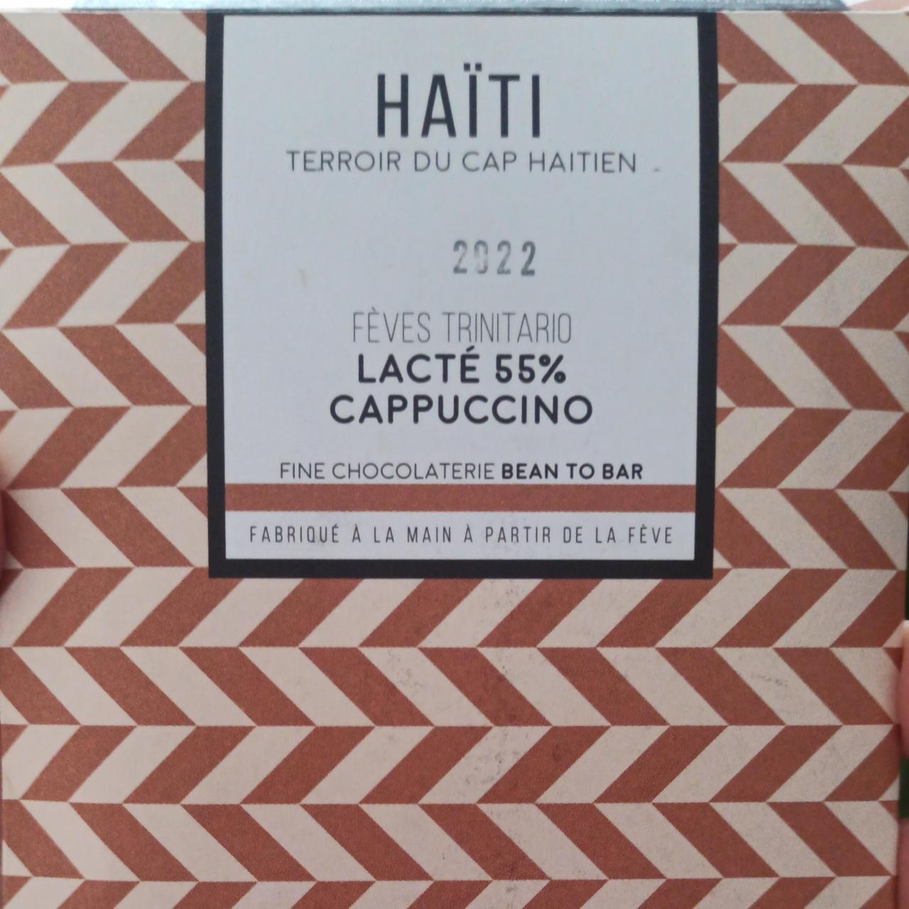 Fotografie - lacte 55℅ cappuccino HAITI Bio mléčná čokoláda s kávou cappuccino