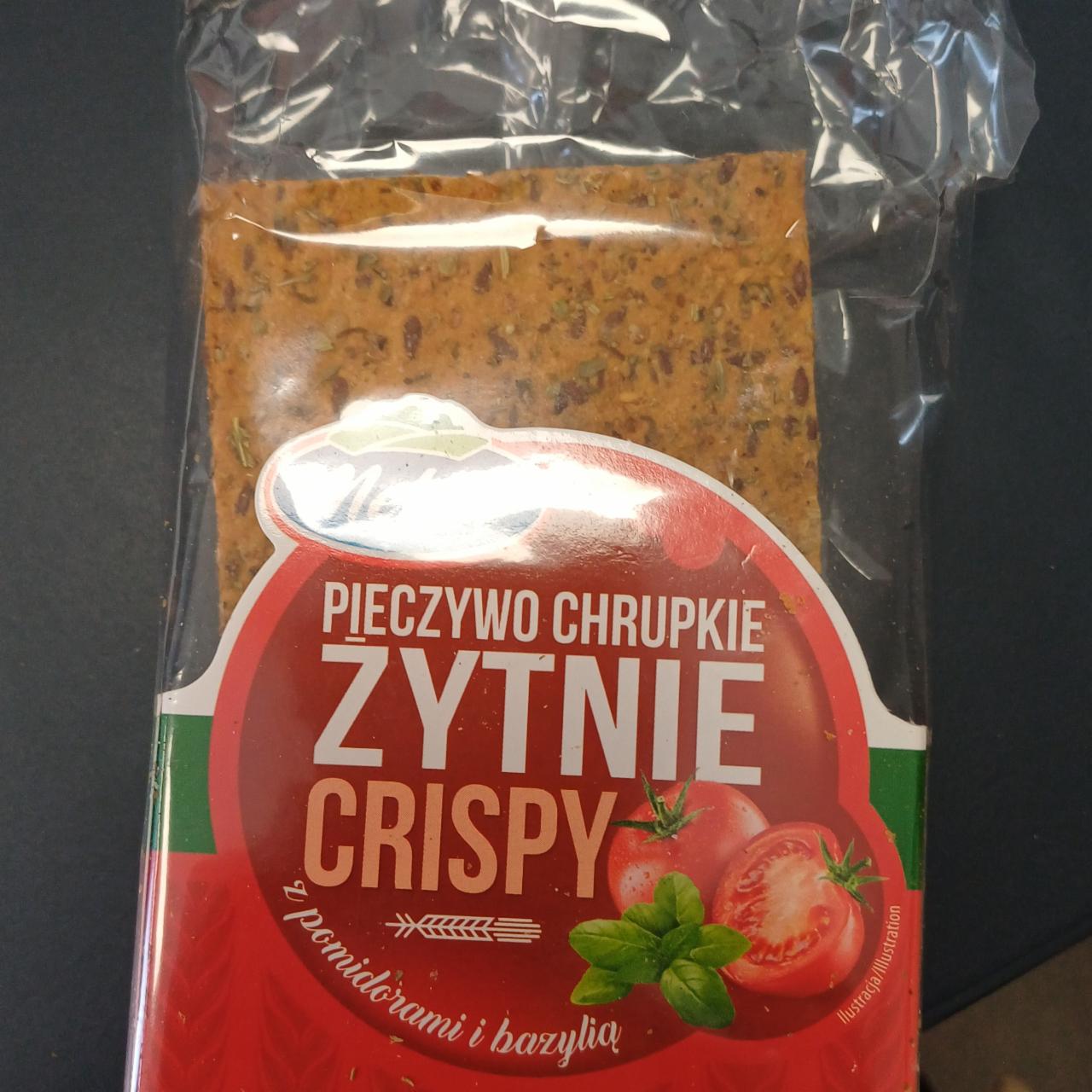 Fotografie - Pieczywo chrupkie Crispy żytnie z pomidorami i bazylią Melvit