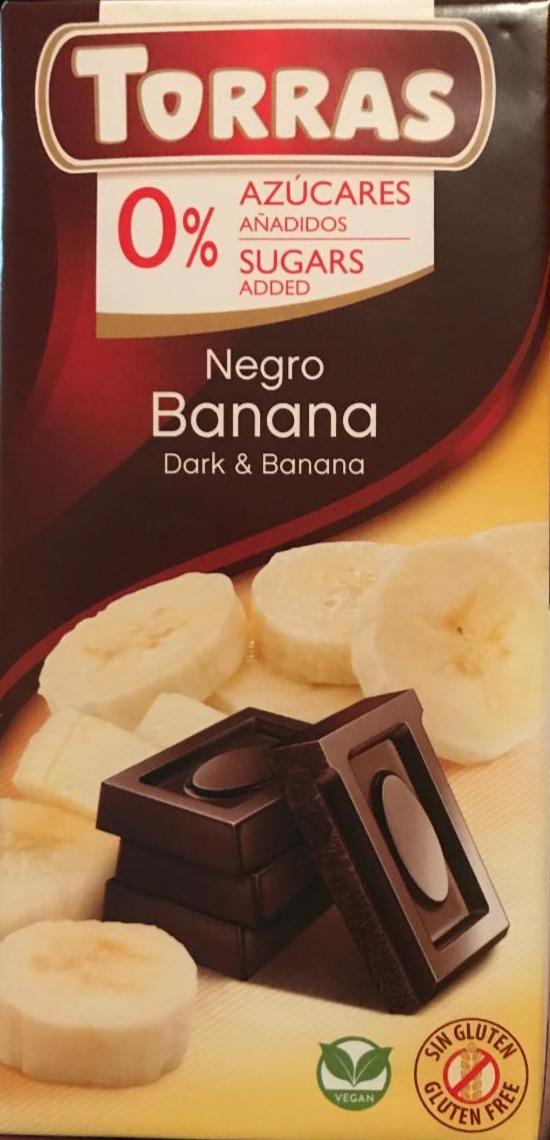 Fotografie - Hořká čokoláda s banánem Torras