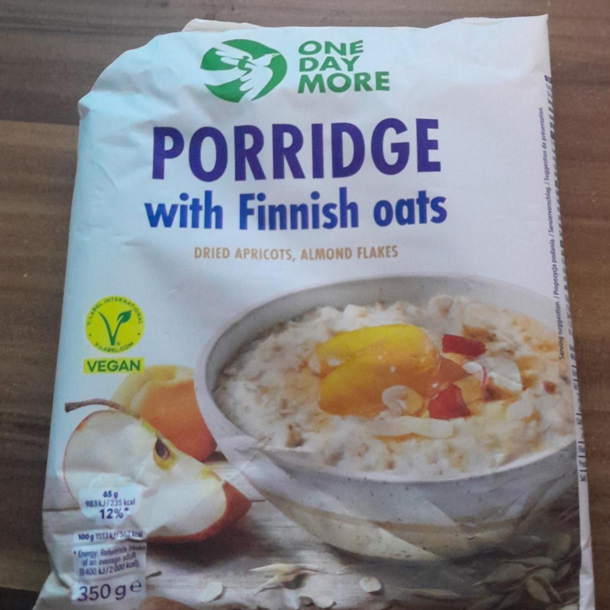 Fotografie - Porridge with Finnish oats dried apricots, almond flakes OneDayMore