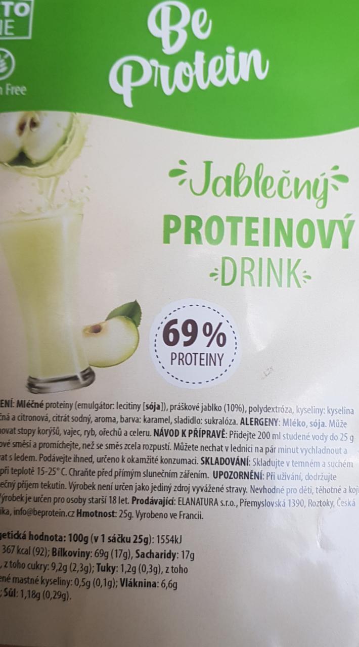 Fotografie - Jablečný proteinový drink BeProtein