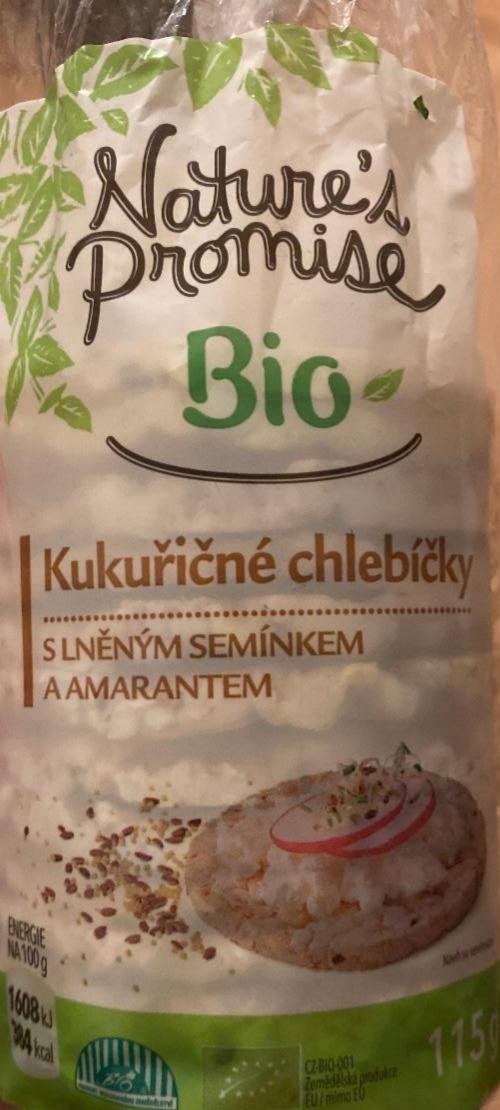 Fotografie - Bio kukuřičné chlebíčky s lněným semínkem a amarantem Nature's Promise