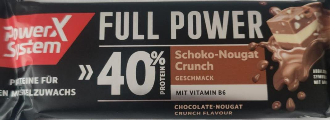 Fotografie - Full power 40% protein schoko-nougat crunch PowerX system