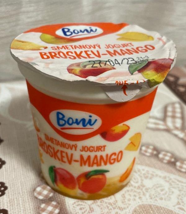 Fotografie - Smetanový jogurt broskev-mango Boni