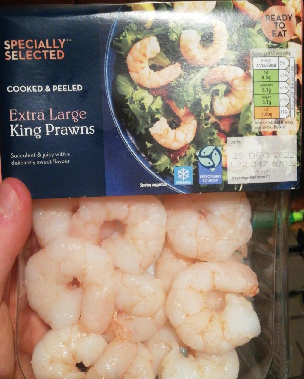 Fotografie - Cooked & Peeled Extra Large King Prawns Specially Selected