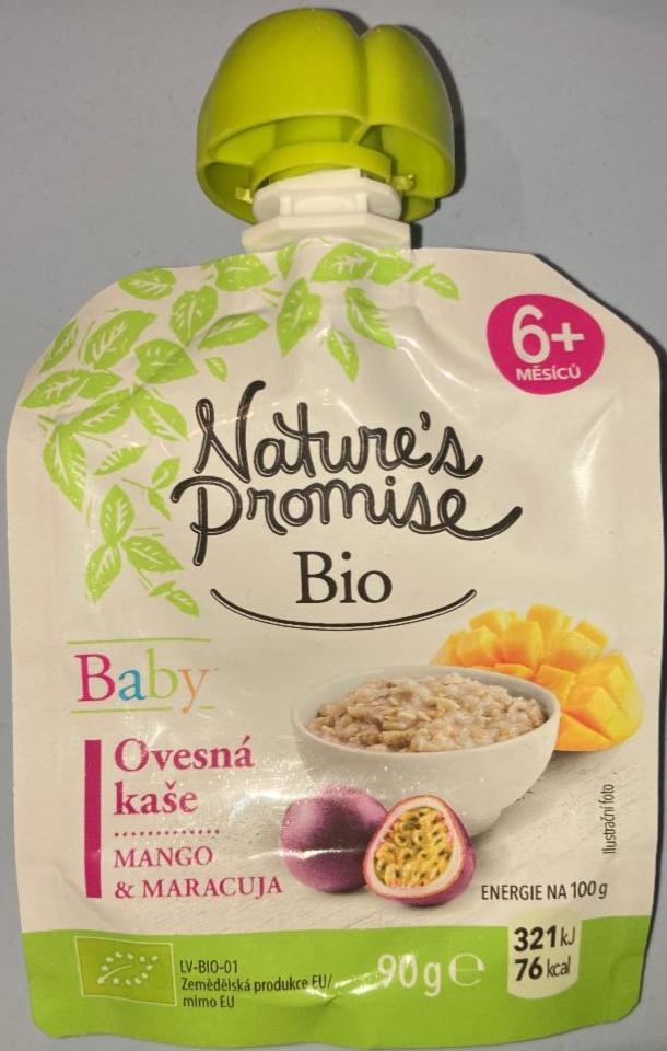 Fotografie - Bio Baby Ovesná kaše Mango & Maracuja Nature's Promise