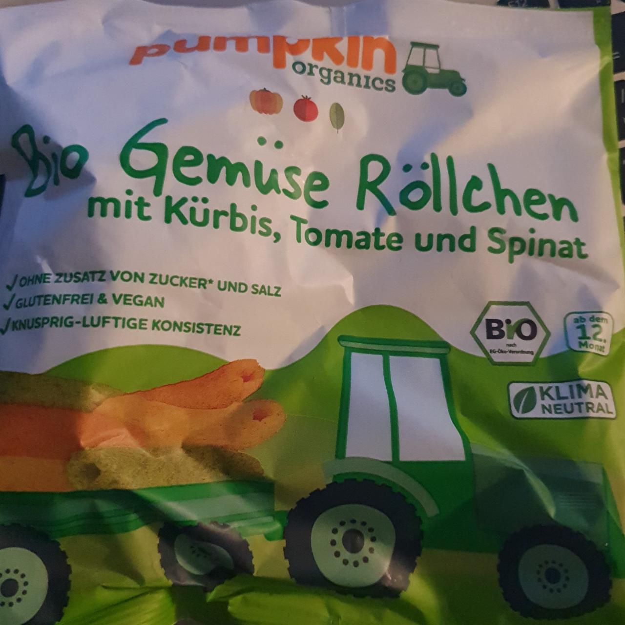 Fotografie - Gemüse Röllchen mít Kürbis, Tomate und Spinat Pumpkin Organics