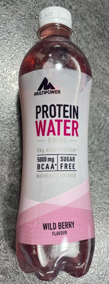 Fotografie - Protein Water Drink Wild Berry Flavour Multipower