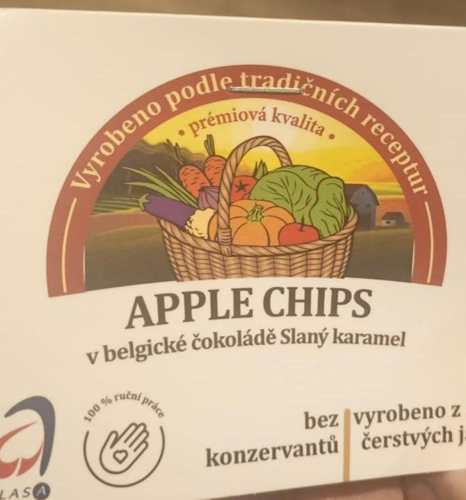Fotografie - Apple Chips v belgické čokoládě SLANÝ KARAMEL Schocolade & Frucht