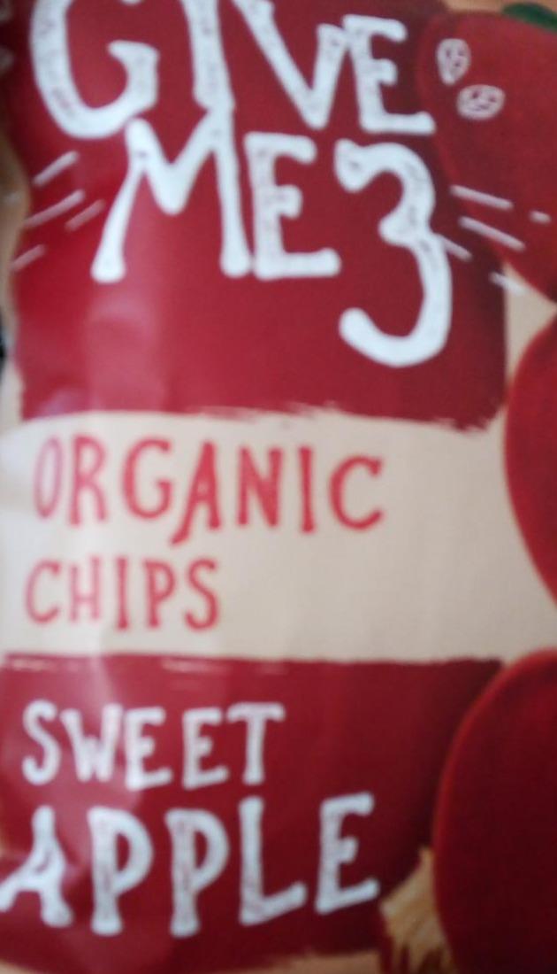 Fotografie - GIVE ME 3 organic chips sweet apple červené