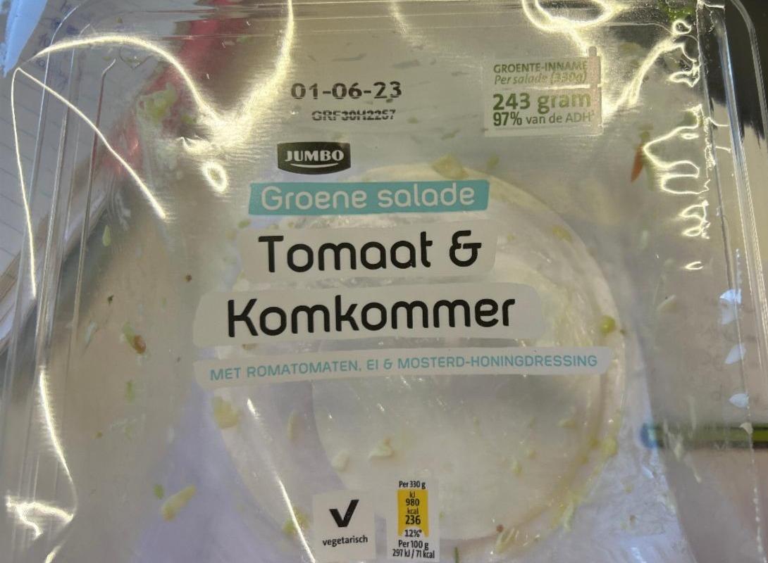 Fotografie - Groene salade Tomaat & Komkommer Jumbo