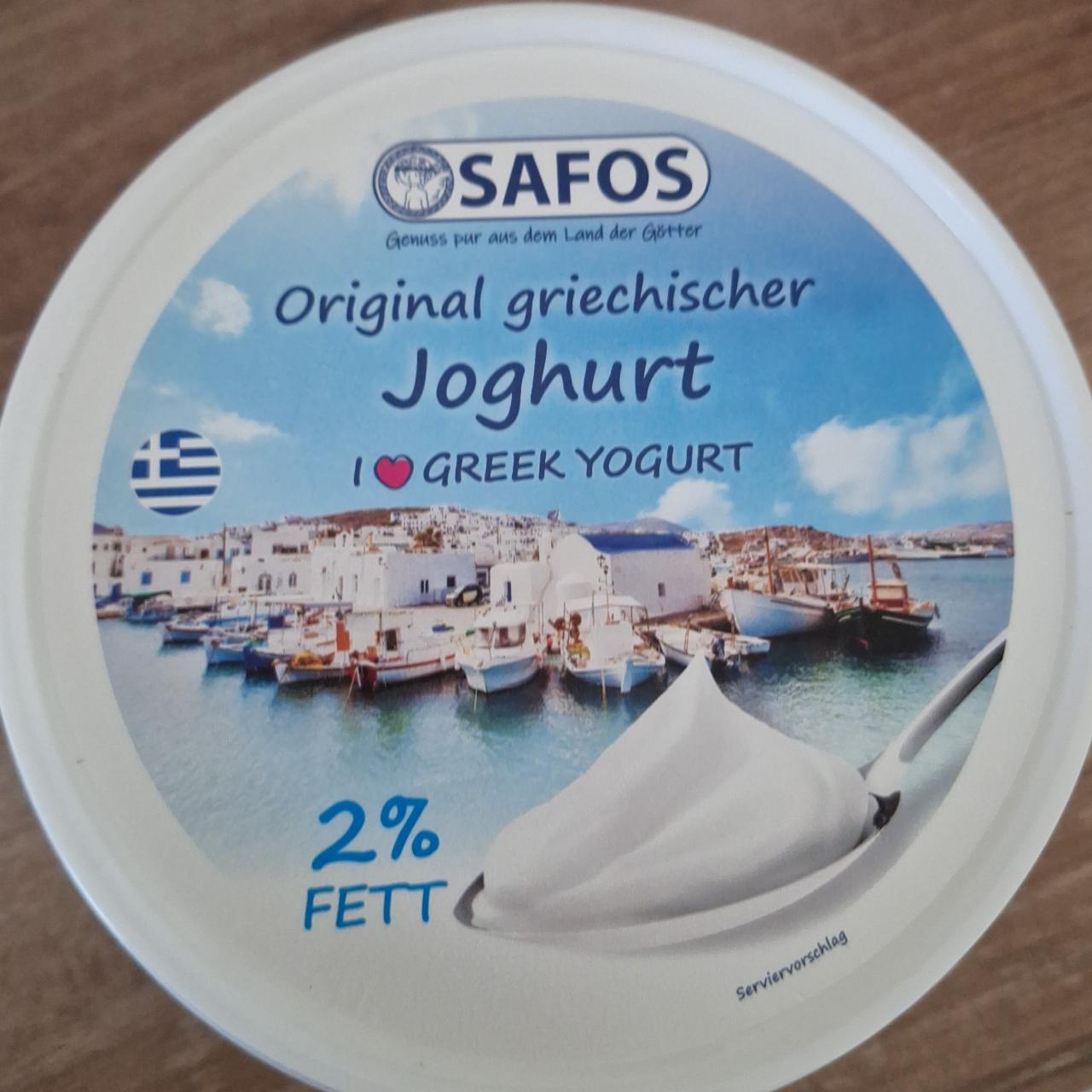 Fotografie - Original griechischer Joghurt 2% fett Safos