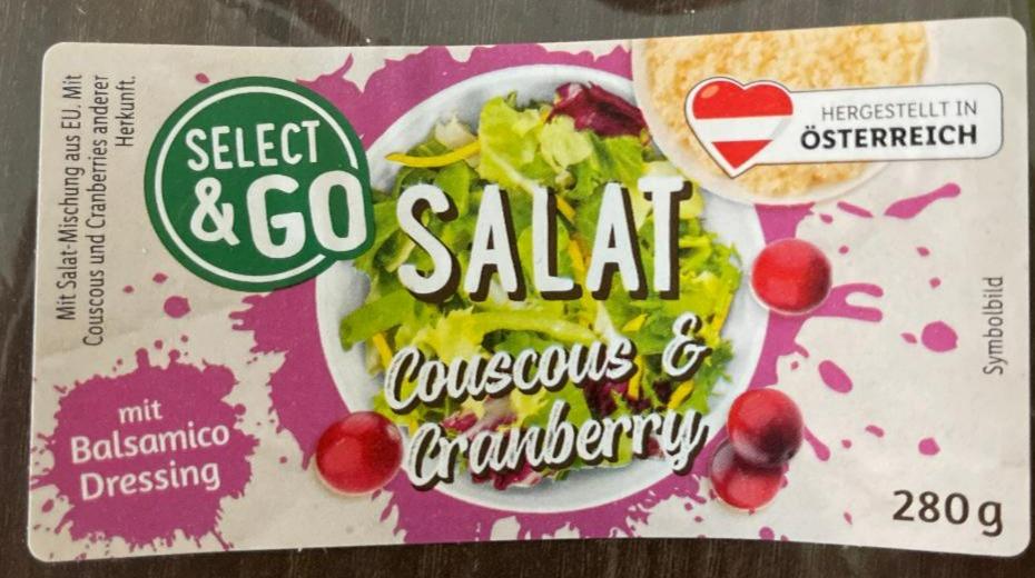 Fotografie - Salat couscous and cranberry Select&Go