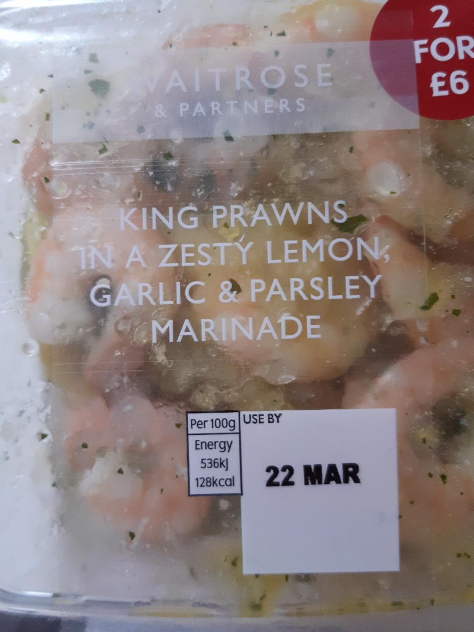 Fotografie - King prawns in a zesty lemon, garlic & parsley marinade Waitrose & Partners