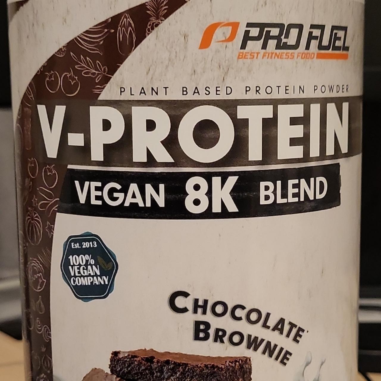 Fotografie - V-PROTEIN Vegan 8K Blend Chocolate Brownie Pro Fuel