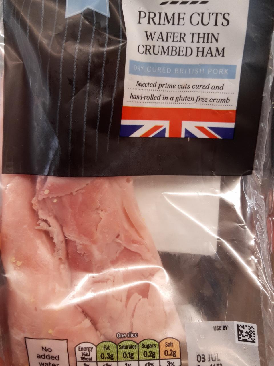 Fotografie - Prime Cuts Wafer Thin Crumbed Ham Tesco