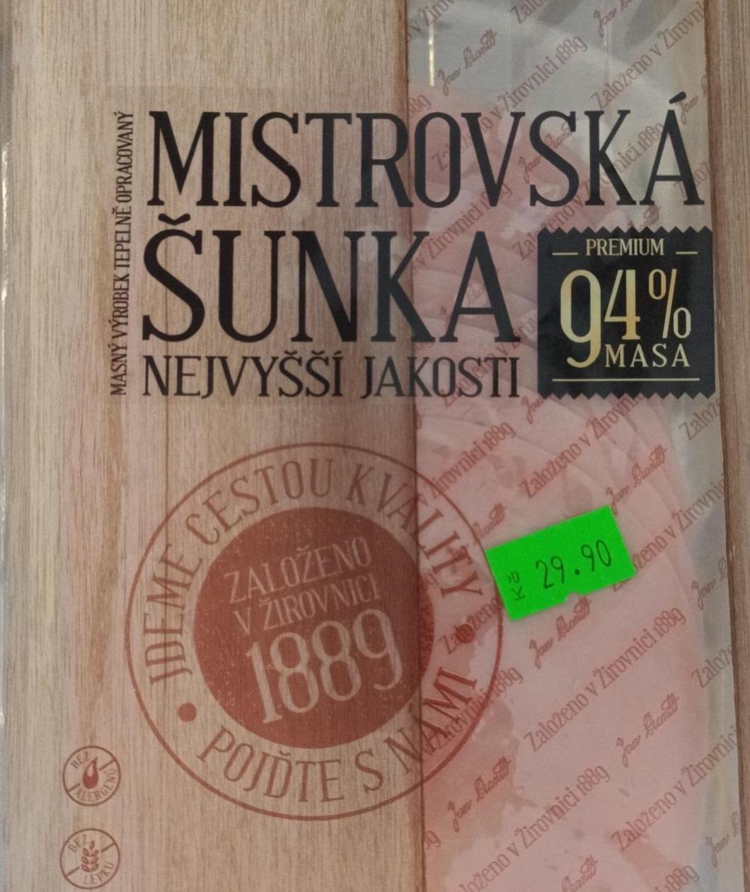 Fotografie - Mistrovská šunka nejvyšší jakosti premium 94% masa Prantl